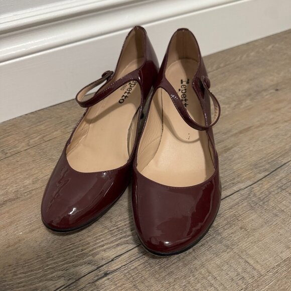 Repetto | Burgundy Mini Heel Mary Janes - Size EU 38 - Picture 3 of 16